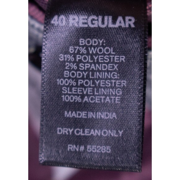 Express Photographer Blazer Sport Coat Mens 40R Fitted Plaid 2 Button Wool Blend - Picture 11 of 14